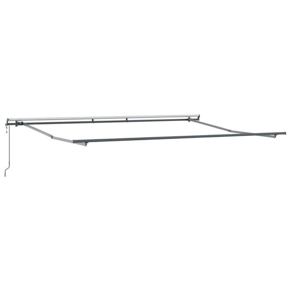Ausziehbare Markise Mehrfarbig 400 x 350 cm Stoff und Aluminium