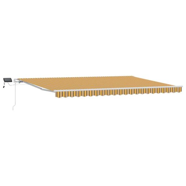 Ausziehbare Markise Mehrfarbig 500 x 350 cm Stoff und Aluminium