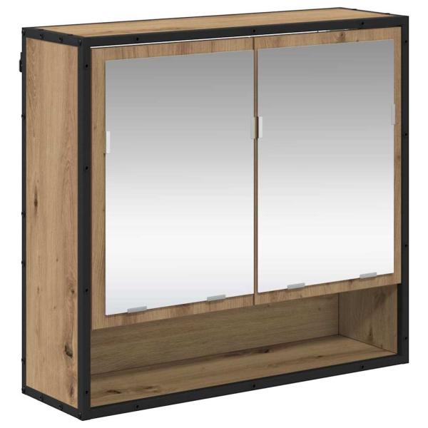 Badezimmermöbel-Set 3 Stk. Artisan-Eiche Holzwerkstoff
