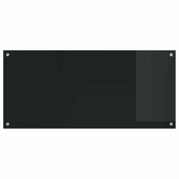 Küchenrückwand 2 stk. Schwarz 110 x 50 cm Gehärtetes Glas