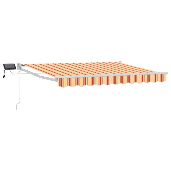 Manuelle Gelenkarmmarkise mit LEDs Mehrfarbig 3,5 x 2 m