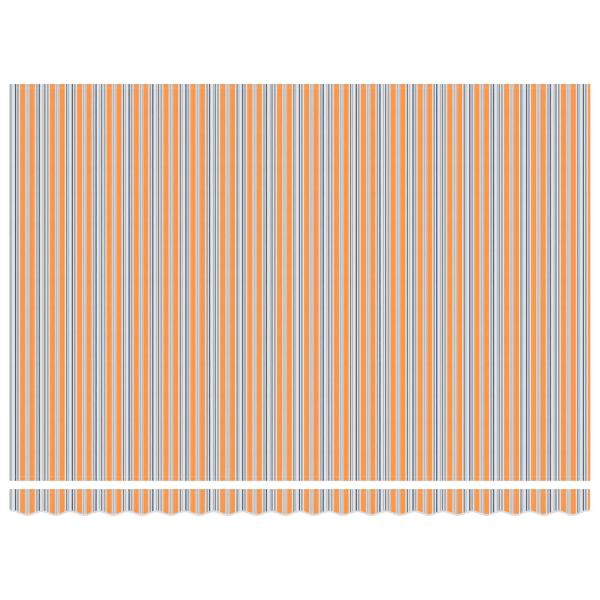 Manuell einziehbare Markise Orange, Grau, Blau, Weiß 4 × 3,5 m