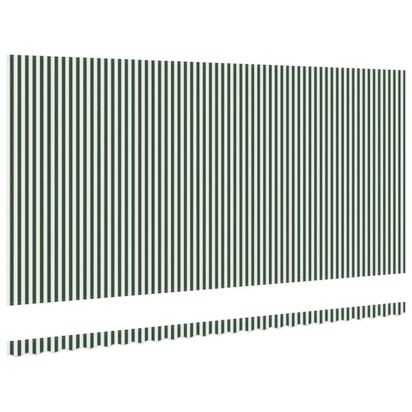 Ersatzbespannung für Markise 6x3,5 m Grün & Weiß gestreift