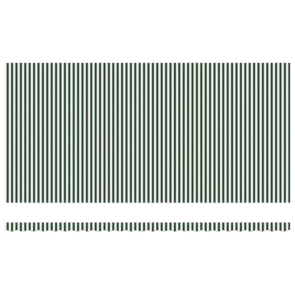 Ersatzbespannung für Markise 6x3,5 m Grün & Weiß gestreift