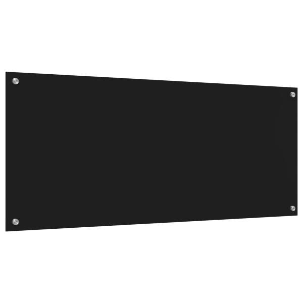 Küchenrückwand Schwarz 120 x 50 cm Gehärtetes Glas