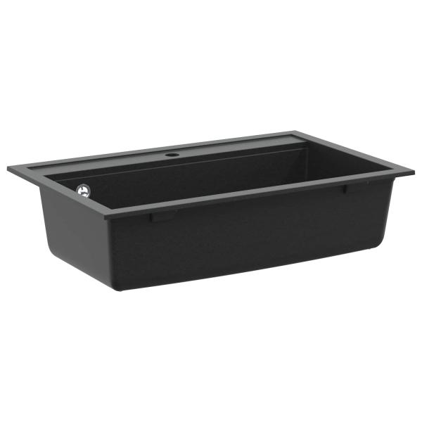 Waschbecken Granit 795 x 505 mm Schwarz