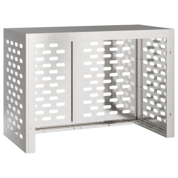 Klimaanlagenabdeckung Silber 100 x 50 x 70 cm Edelstahl