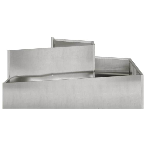 Garten-Pflanzgefäß Silber 100 x 100 x 50 cm Edelstahl