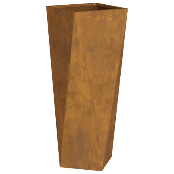 Pflanzkübel 2 Stk. Rostig 30 x 30 x 75 cm Wetterfeststahl