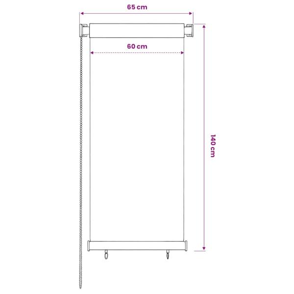 Außenrollo 65 (B) x 140 (H) cm Dunkelgrün HDPE