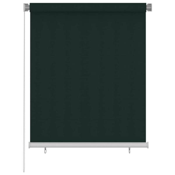 ARDEBO.de - Außenrollo 125 (B)x140 (H) cm Dunkelgrün HDPE
