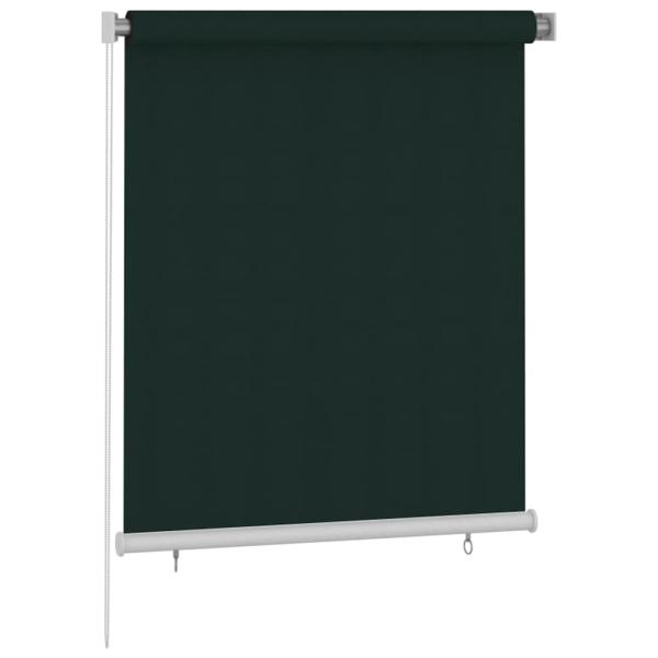 Außenrollo 125 (B)x140 (H) cm Dunkelgrün HDPE