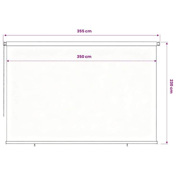 Außenrollo 355 (B) x 230 (H) cm Blau HDPE