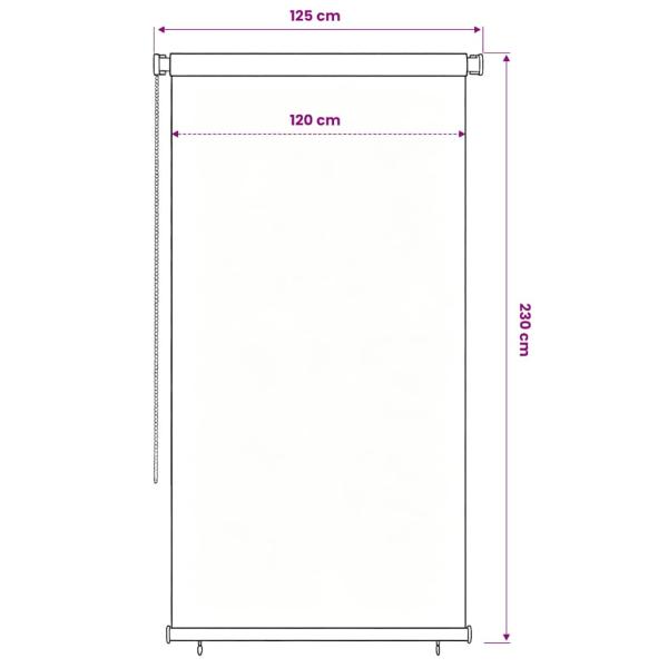 Außenrollo 125 (B)x230 (H) cm Dunkelgrün HDPE
