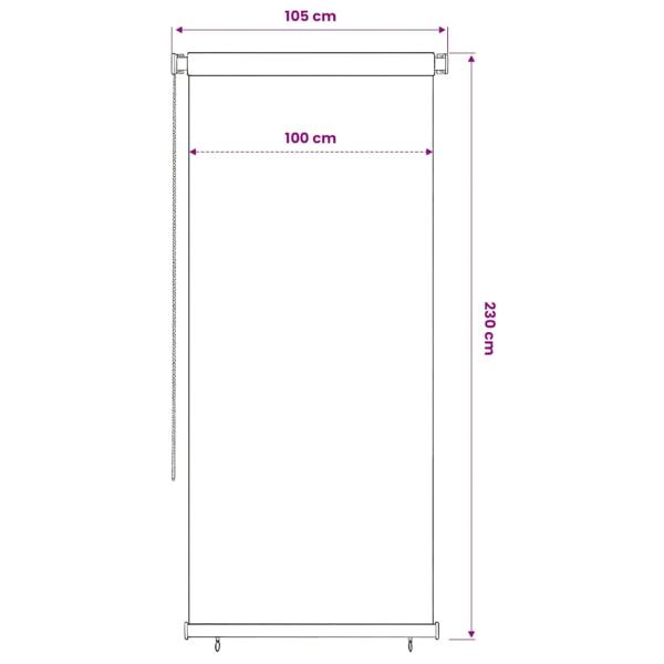 Außenrollo 65 (B)x230 (H) cm Blau HDPE
