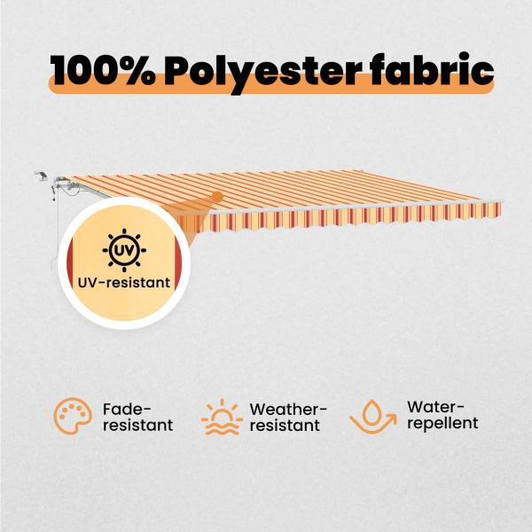 Markisenstoff Gelb und Orange 450 x 350 cm Polyester