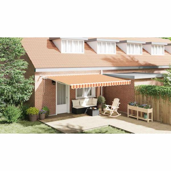 Markisenstoff Gelb und Orange 450 x 350 cm Polyester