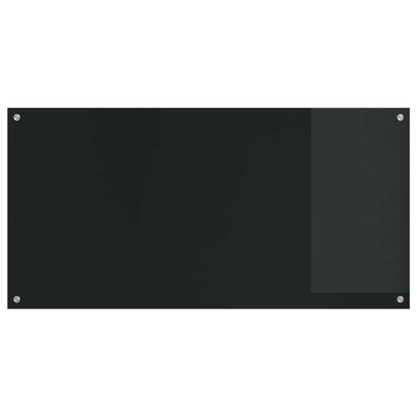 Küchenrückwand Schwarz 120 x 60 cm Gehärtetes Glas