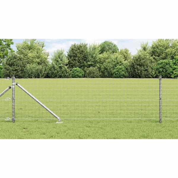 ARDEBO.de - Zaunpfosten mit Einschlaghülse 13 Stk. Silber