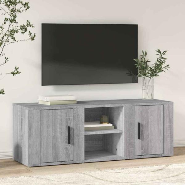 ARDEBO.de - TV-Schrank Grau Sonoma 100x31,5x35 cm Holzwerkstoff