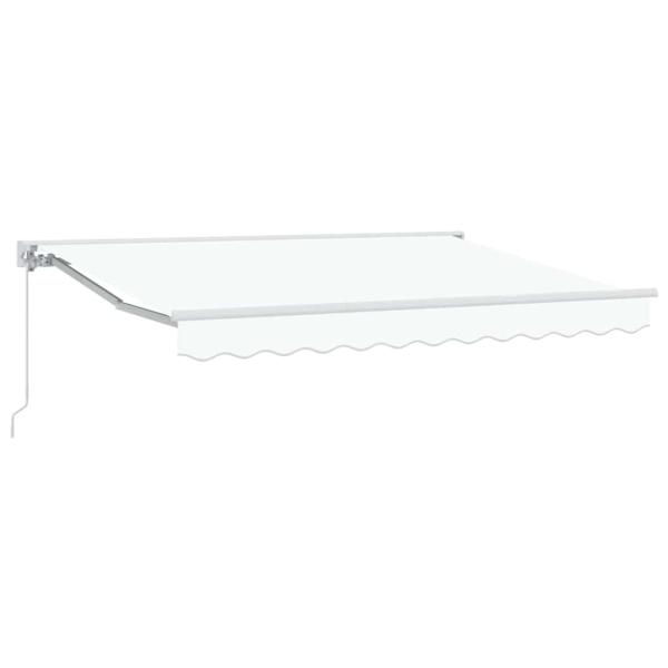 ARDEBO.de - Markisenrahmen Weiß 300 x 200 cm Polyester mit PU-Beschichtung