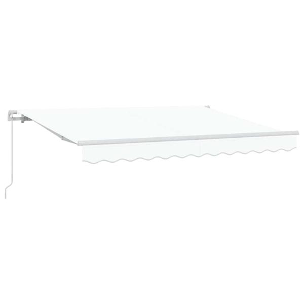 ARDEBO.de - Einziehbare Markise Weiß 300 x 200 cm Stoff