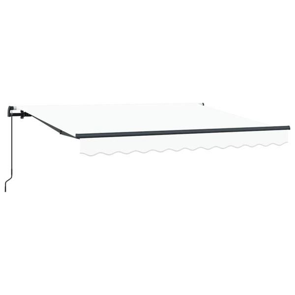 Einziehbare Markise Weiß 300 x 200 cm Stoff