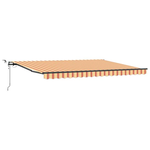 Ausziehbare Markise Gelb und Orange 450 x 350 cm Polyester