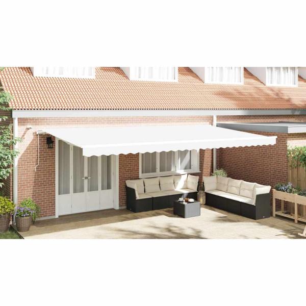 Markisenstoff Weiß 600 x 350 cm Polyester