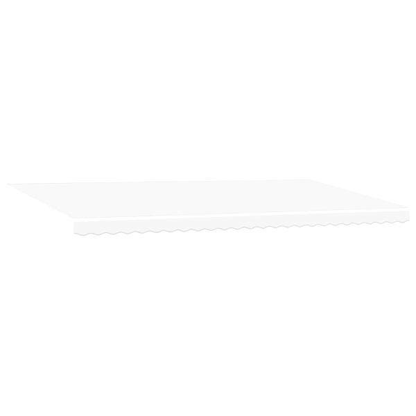 Ausziehbare Markise Weiß 600 x 350 cm Stoff und Aluminium