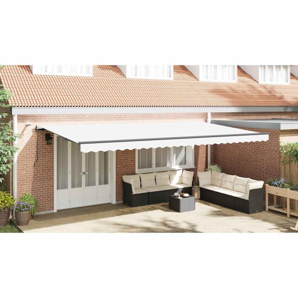 Markisenstoff Weiß 600 x 350 cm Polyester