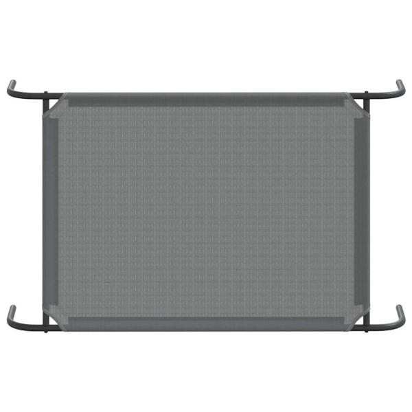 Hundebett Erhöht Grau 110x65x20 cm Textilene und Stahl