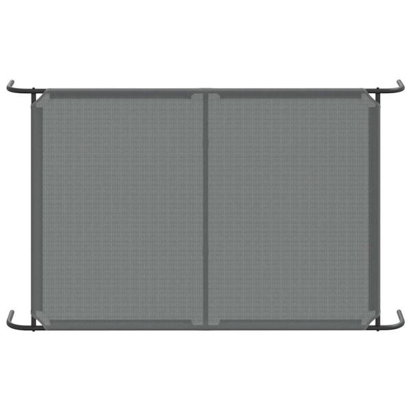 Hundebett Erhöht Grau 150x90x20 cm Textilene und Stahl