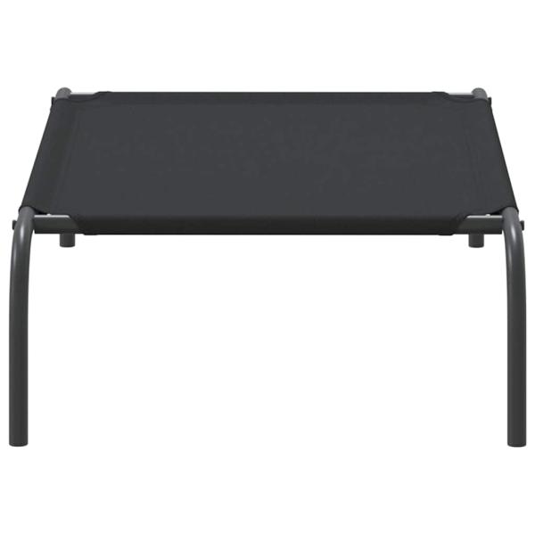 Hundebett Erhöht Schwarz 90x50x20 cm Oxford-Gewebe und Stahl