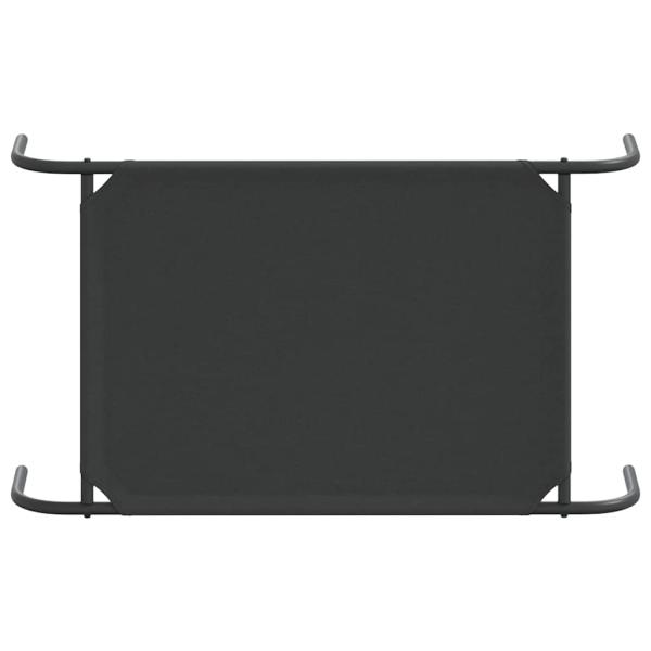 Hundebett Erhöht Schwarz 90x50x20 cm Oxford-Gewebe und Stahl