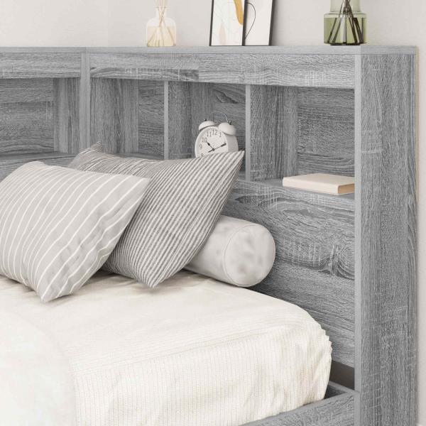 Aufbewahrungskopfteil Graues Sonoma 100 cm Holzwerkstoff