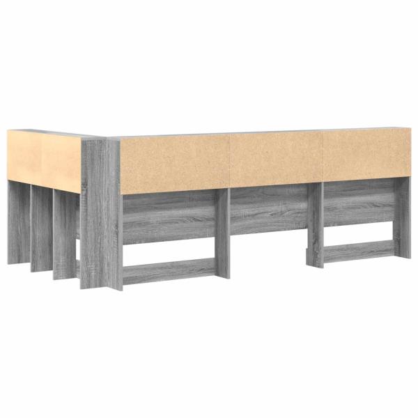 Aufbewahrungskopfteil Graues Sonoma 100 cm Holzwerkstoff