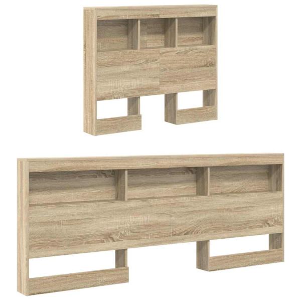 Bücherregal-Bett Sonoma-Eiche 100 x 200 cm Holzwerkstoff