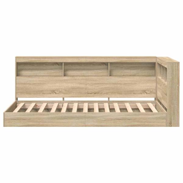 Bücherregal-Bett Sonoma-Eiche 100 x 200 cm Holzwerkstoff
