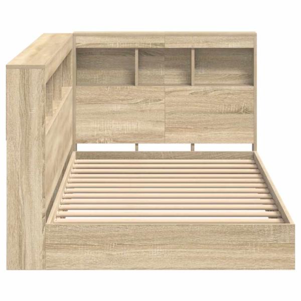 Bücherregal-Bett Sonoma-Eiche 100 x 200 cm Holzwerkstoff