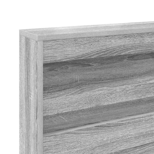 Bücherregal-Bett Grau Sonoma 100 x 200 cm Holzwerkstoff