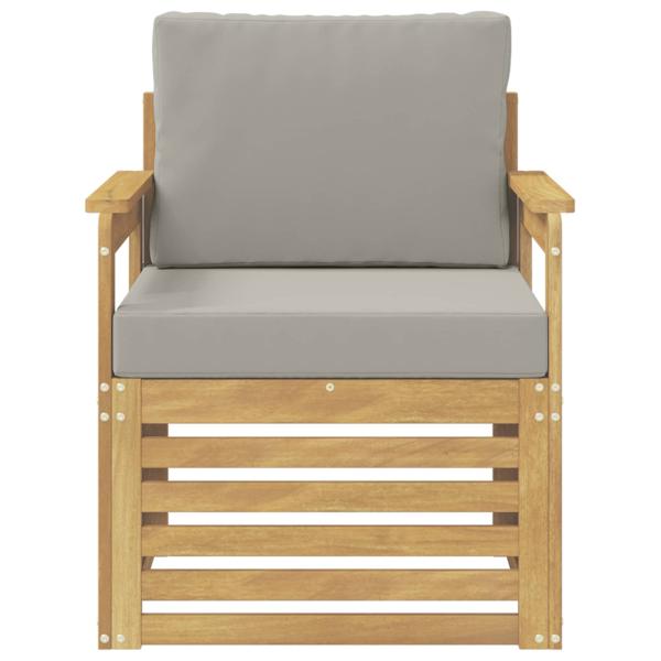 2 Stück Outdoor-Sofagarnitur Polyester Weiß und Hellgrau
