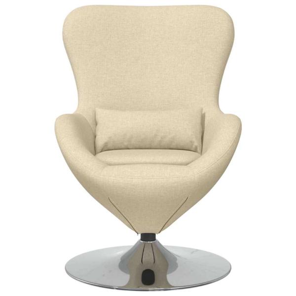 Eiersessel Creme 63 x 73 x 90 cm Stoff