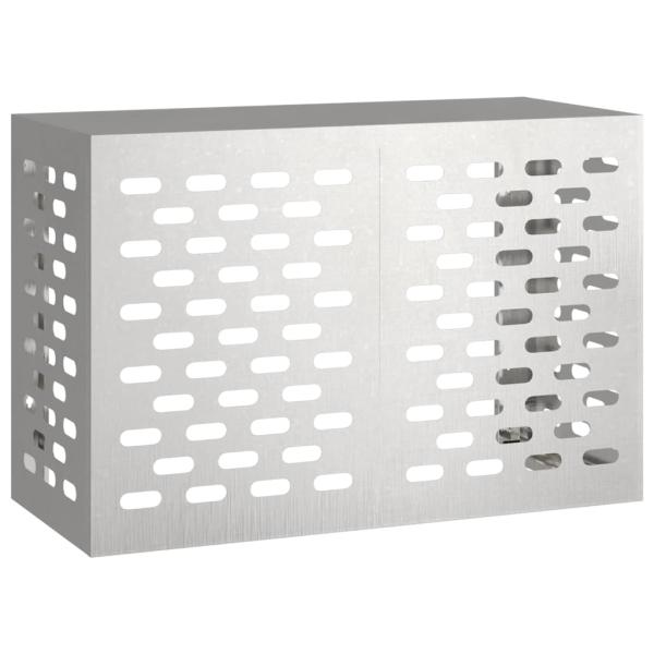 Klimaanlagenabdeckung Silber 90 x 40 x 60 cm Edelstahl