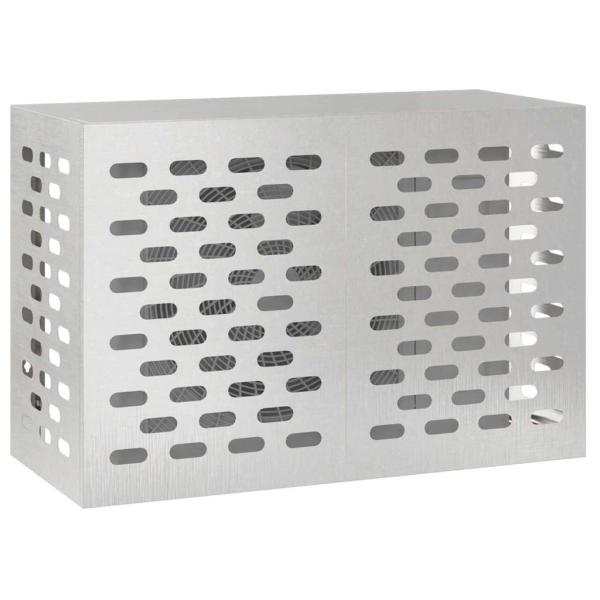 Klimaanlagenabdeckung Silber 90 x 40 x 60 cm Edelstahl