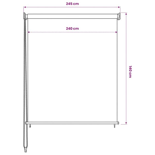 Außenrollo 245 (B) x 140 (H) cm Weiß