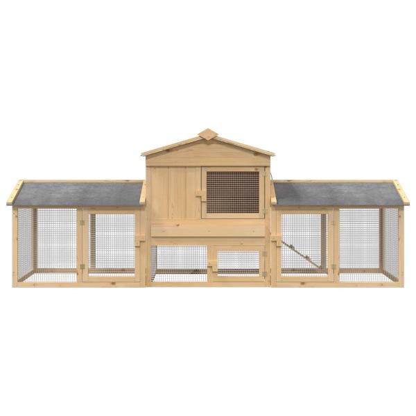 Hühnerunterkunft 3 stk. Braun 225 x 60 x 89 cm