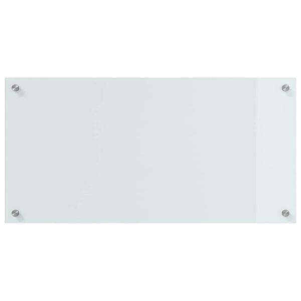Küchenrückwand 2 Stk. Weiß 80 x 40 cm Gehärtetes Glas