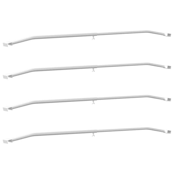Planehalterung für Anhänger 4 Silber 102-155 cm Aluminium