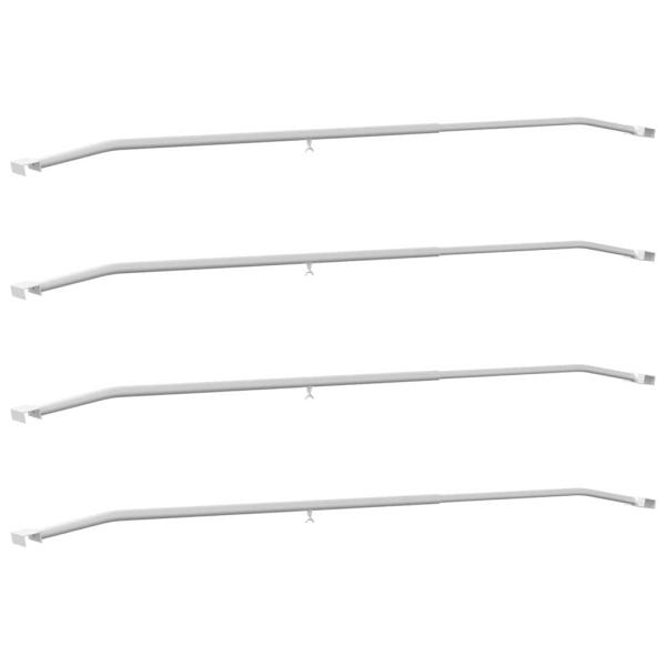 Planehalterung für Anhänger 4 Silber 136-218 cm Aluminium